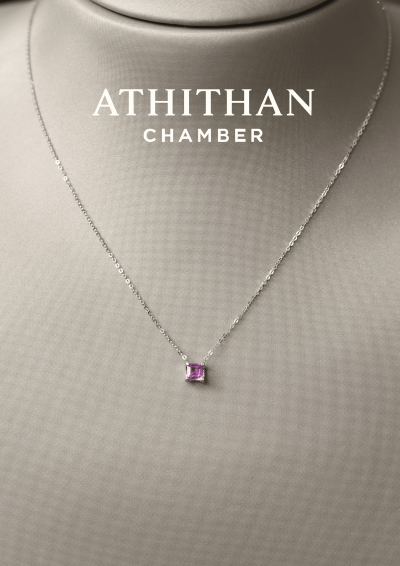 Pink Sapphire Pendant Necklace