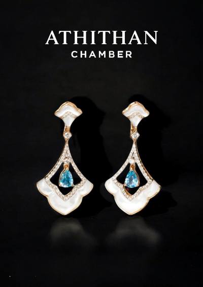 Blue Sapphires & Mother of Pearl Earringss Blue Sapphires & Mother of Pearl Earringss