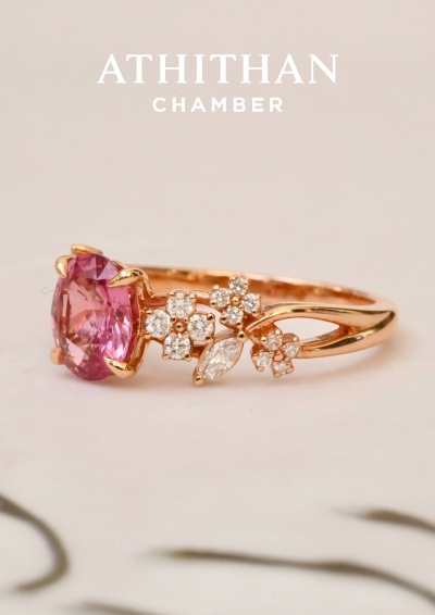 JULIET CROWN Padparadscha Sapphire Ring