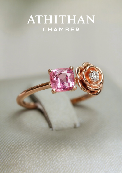 ROSIE RING Padparadscha Sapphire Ring