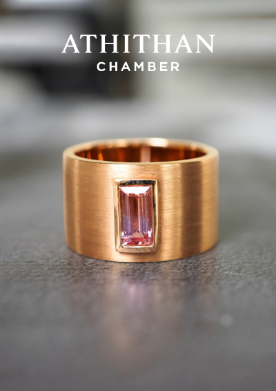 BOLD RING Padparadscha Sapphire Ring