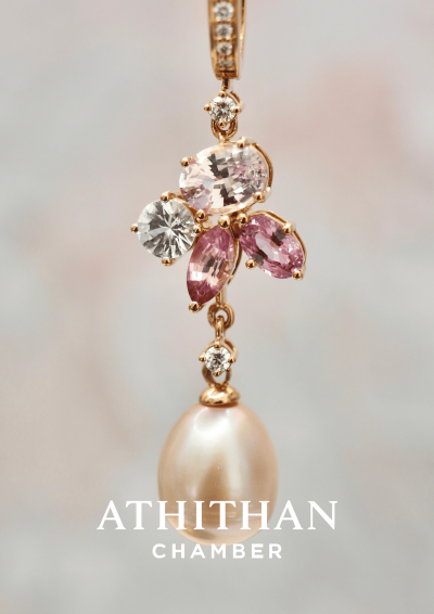 ROSY GLOW Padparadscha Sapphire Earring