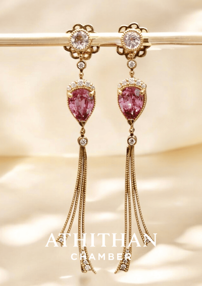 DUCHESS OF MARLBOROUGH Padparadscha Sapphire Earring DUCHESS OF MARLBOROUGH Padparadscha Sapphire Earring
