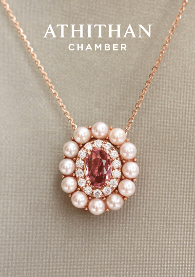 QUEEN ANNE Padparadscha Sapphire Pendant QUEEN ANNE Padparadscha Sapphire Pendant