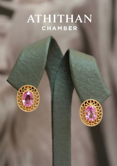 THE EMBLEM OF VICTORY | Pink Sapphire Earring