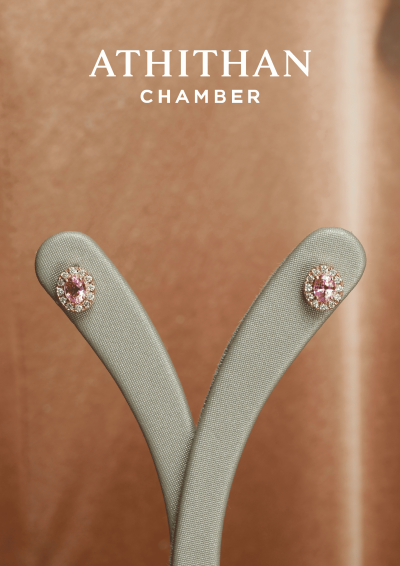 Padparadscha Sapphire Earring