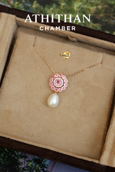 PRINCESS Padparadscha Sapphire Pendant