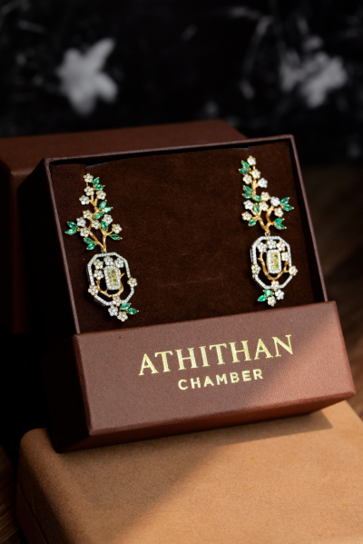 MAGICAL TREE EMERALD Earrings