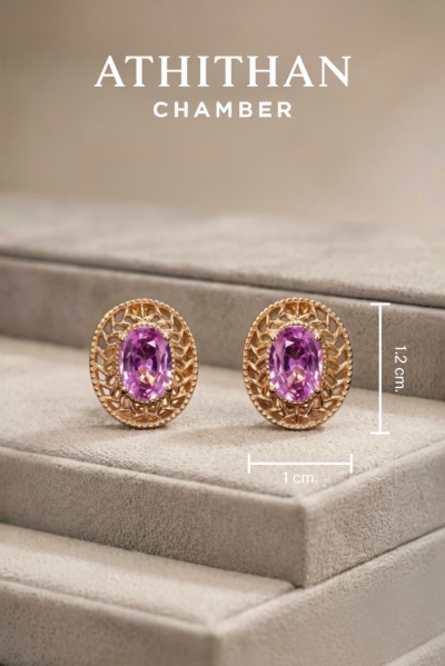 THE EMBLEM OF VICTORY | Pink Sapphire Earrings
