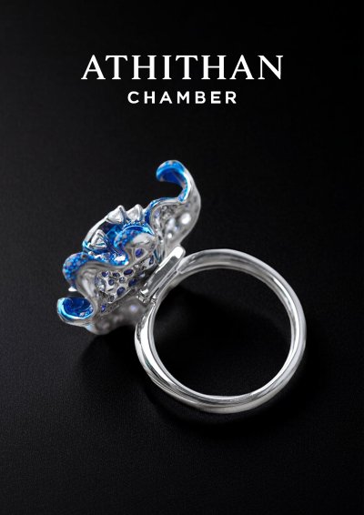 Cobalt Spinel Ring