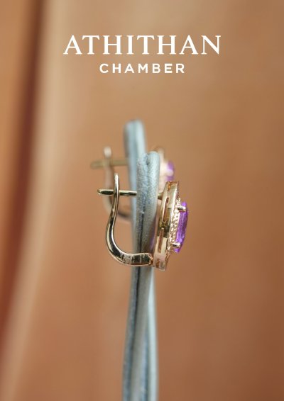 VICTORY LAUREL WREATH | Pink Sapphire Earring VICTORY LAUREL WREATH | Pink Sapphire Earring