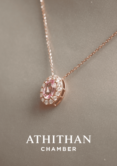 Padparadscha Sapphire Pendant Necklece Padparadscha Sapphire Pendant Necklece