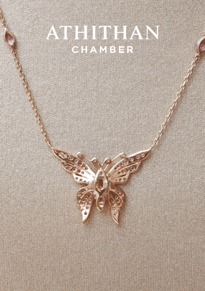 PARADISE BUTTERFLY Padparadscha Sapphire Pendant Necklece PARADISE BUTTERFLY Padparadscha Sapphire Pendant Necklece