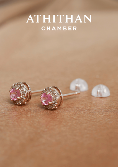 Padparadscha Sapphire Earring