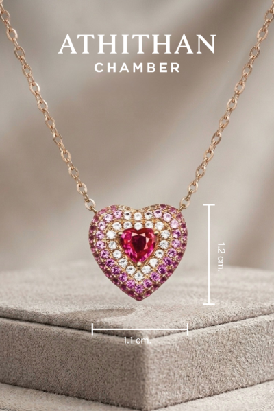 VIVID HEART - Ruby Pendant Necklace