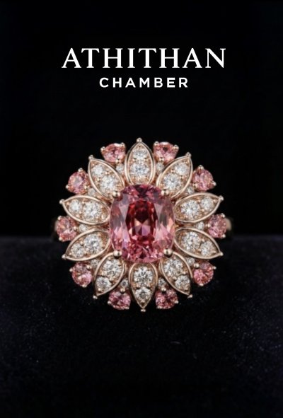 SUNSET FLOWER  | Padparadscha Sapphire Ring