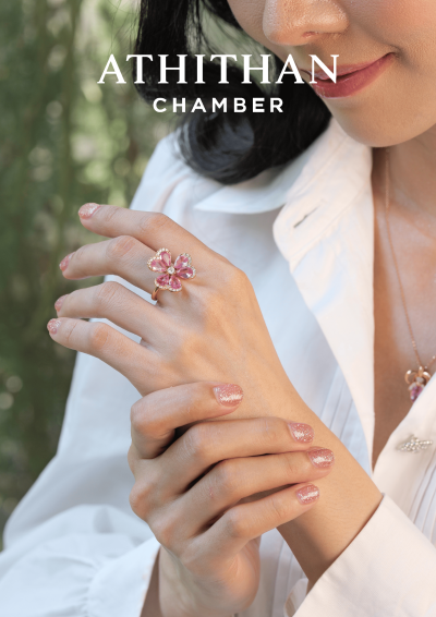 PANSY PERFECTION Padparadscha Sapphire Ring PANSY PERFECTION Padparadscha Sapphire Ring