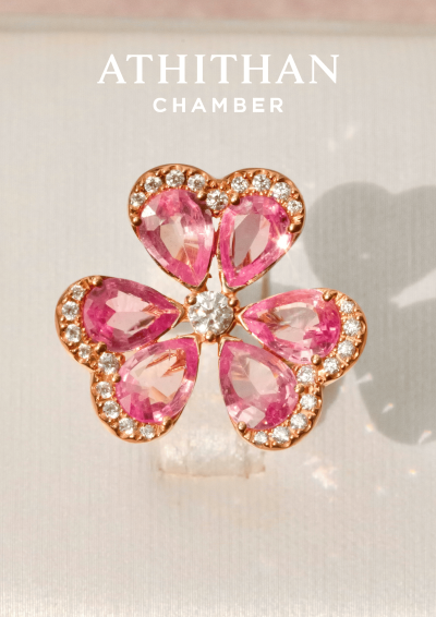 PANSY PERFECTION Padparadscha Sapphire Ring