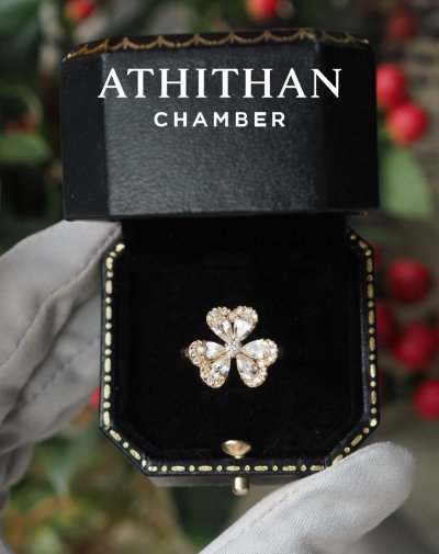 PRETTY PANSY White Sapphire Ring