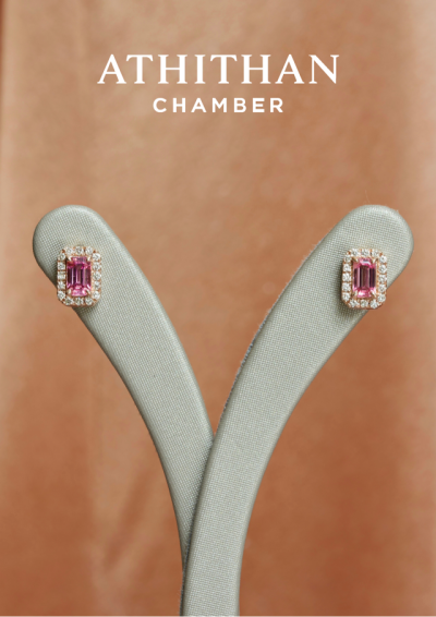 Padparadscha Sapphire Earring