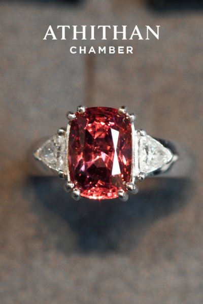 BROWNISH PINK SPINEL NO-HEAT Burma Ring