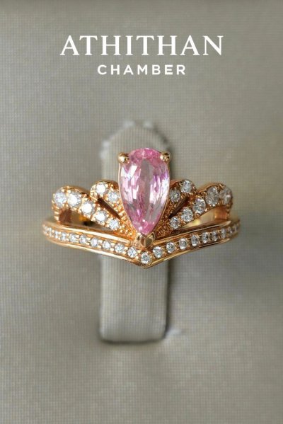 JUBILEE CROWN Padparadscha Sapphire Ring