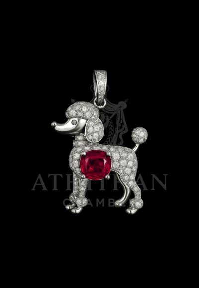 POODLE PENDANT NECKLACE
