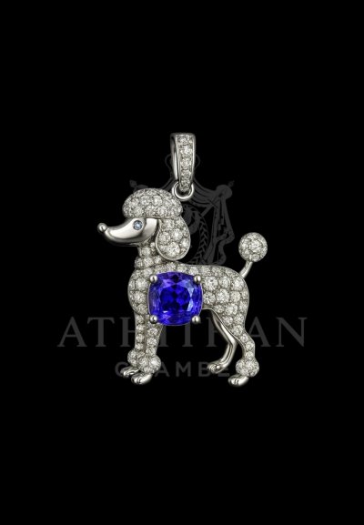 POODLE PENDANT NECKLACE