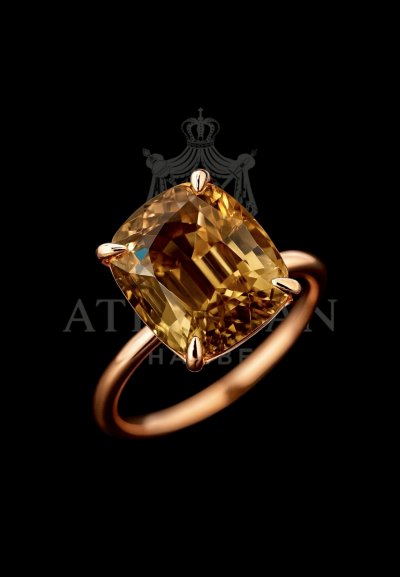 HOUSE OF PADPARADSCHA SOLITAIRE RING