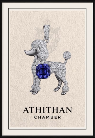 POODLE PENDANT NECKLACE