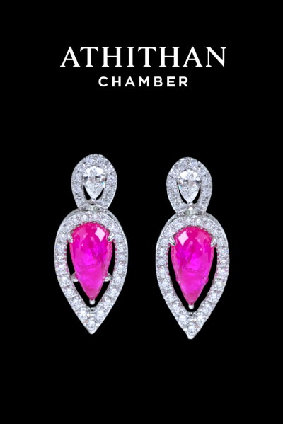 Ruby Burma Earrings