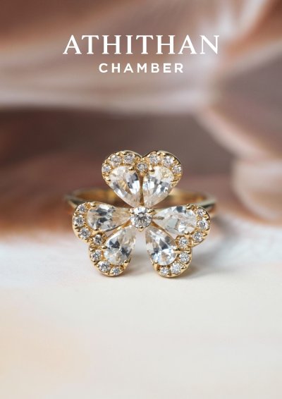 PRETTY PANSY White Sapphire Ring