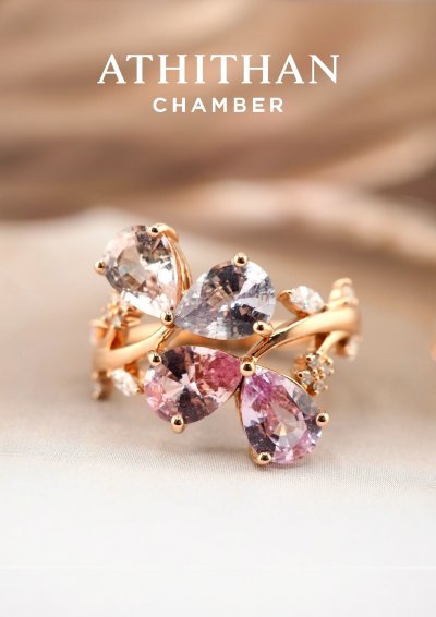 MORNING DEWS Padparadscha Sapphire Ring