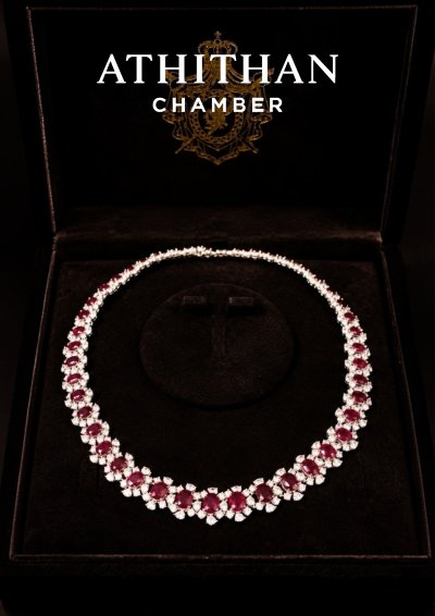 Magnificent NO-Heated Natural BURMA RUBY Necklace
