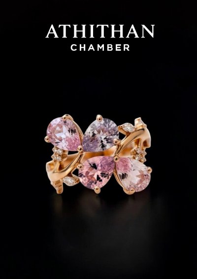 MORNING DEWS Padparadscha Sapphire Ring