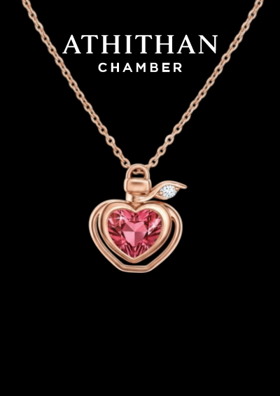 HEARTFELT SECRET Padparadscha Sapphire Pendant Necklece HEARTFELT SECRET Padparadscha Sapphire Pendant Necklece