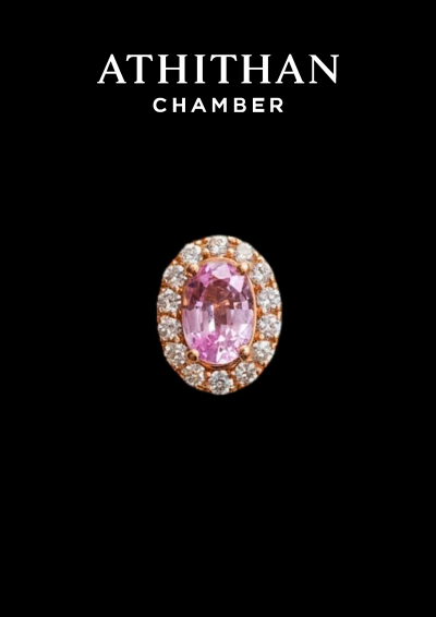 Padparadscha Sapphire Pendant Necklece