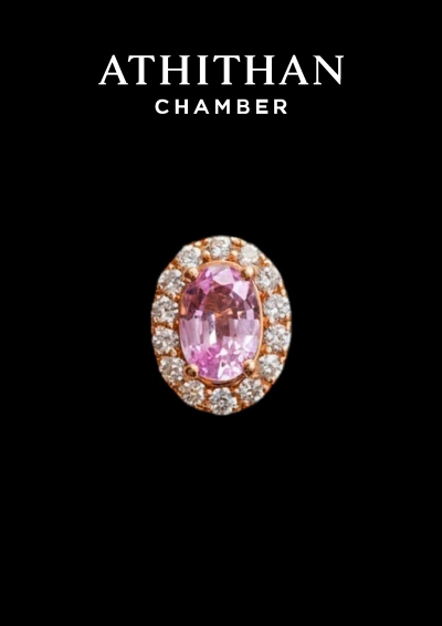 Padparadscha Sapphire Pendant Necklece