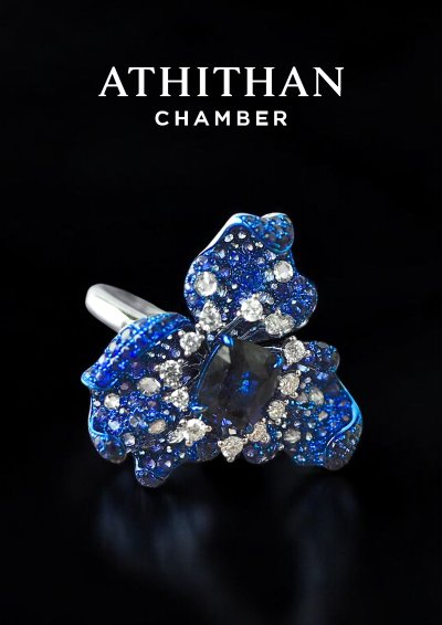 Cobalt Spinel Ring