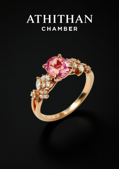 JULIET CROWN Padparadscha Sapphire Ring