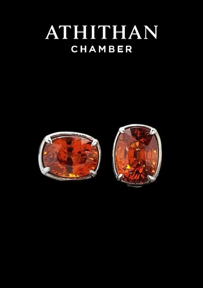 Orange Garnet Earrings