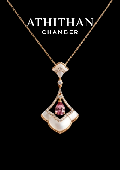 Padparadscha & Mother of Pearl Necklace