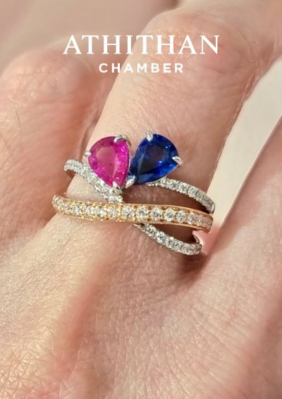 Ruby and Blue Sapphire Ring