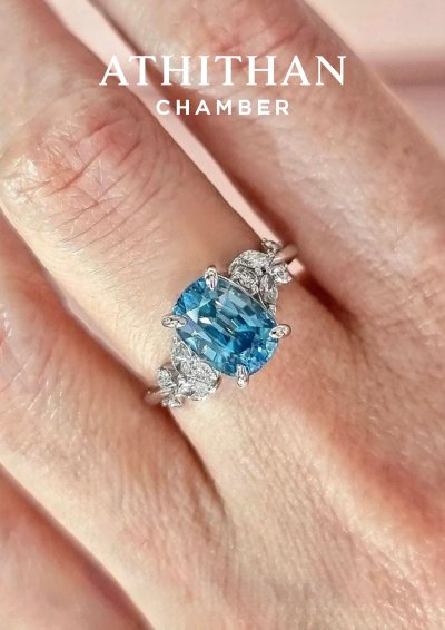 Blue Zircon Ring