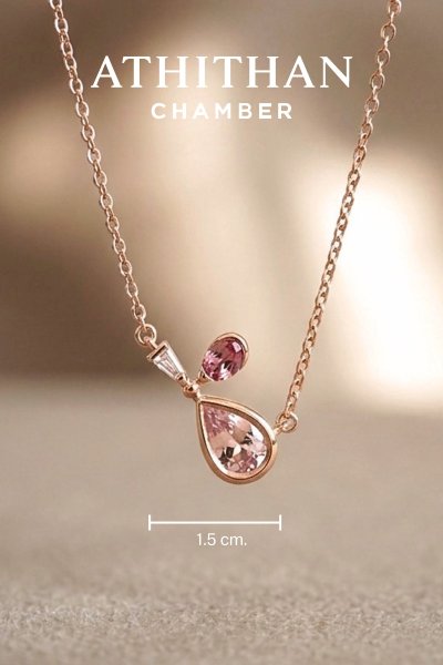 BEAUTY POTION Padparadscha Sapphire Pendant Necklace
