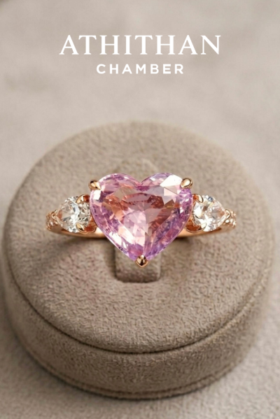 WITH HEART & SOUL Padparadscha Sapphire Ring