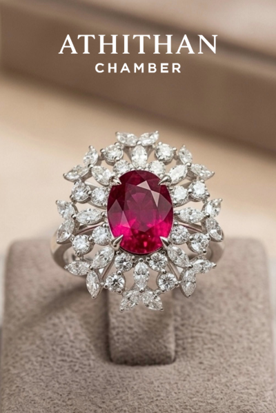 IMPERIAL STAR  Burma NO-HEAT Ruby Ring