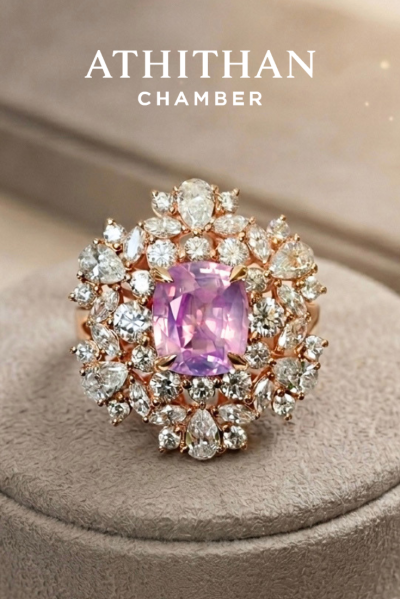 QUEEN'S PROMISE Padparadscha Sapphire Ring