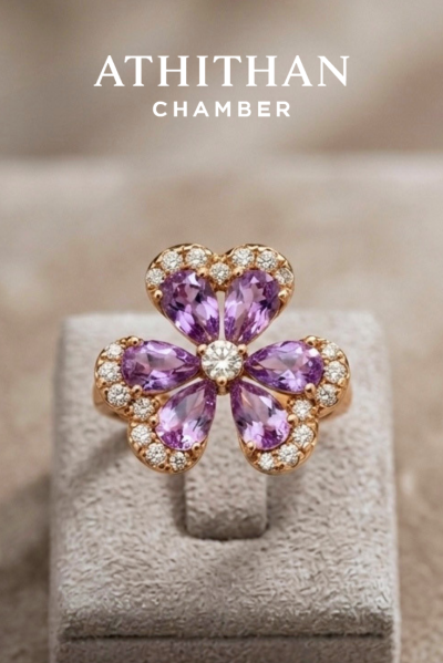 PRETTY PANSY Purple Sapphire Ring