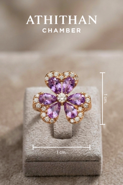 PRETTY PANSY Purple Sapphire Ring